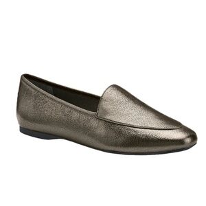 Birdies The Vesper Leather Flat In Pewter